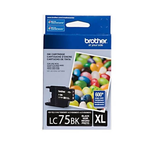 Cartucho Tinta Brother LC-75BK Preto Original - Impressorajato